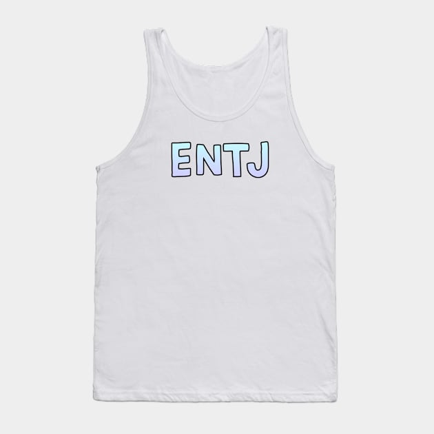 ENTJ Gradient Cartoony Text Tank Top by The MBTI Shop